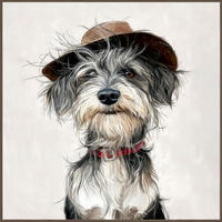 ÖLGEMÄLDE Tiere 55/55 cm  - Dunkelbraun/Multicolor, LIFESTYLE, Holz/Kunststoff (55/55cm) - Monee