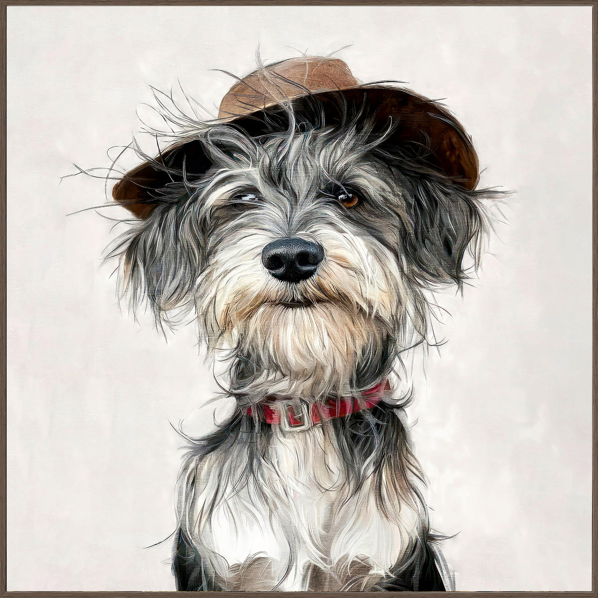 ÖLGEMÄLDE Tiere 55/55 cm  - Dunkelbraun/Multicolor, LIFESTYLE, Holz/Kunststoff (55/55cm) - Monee