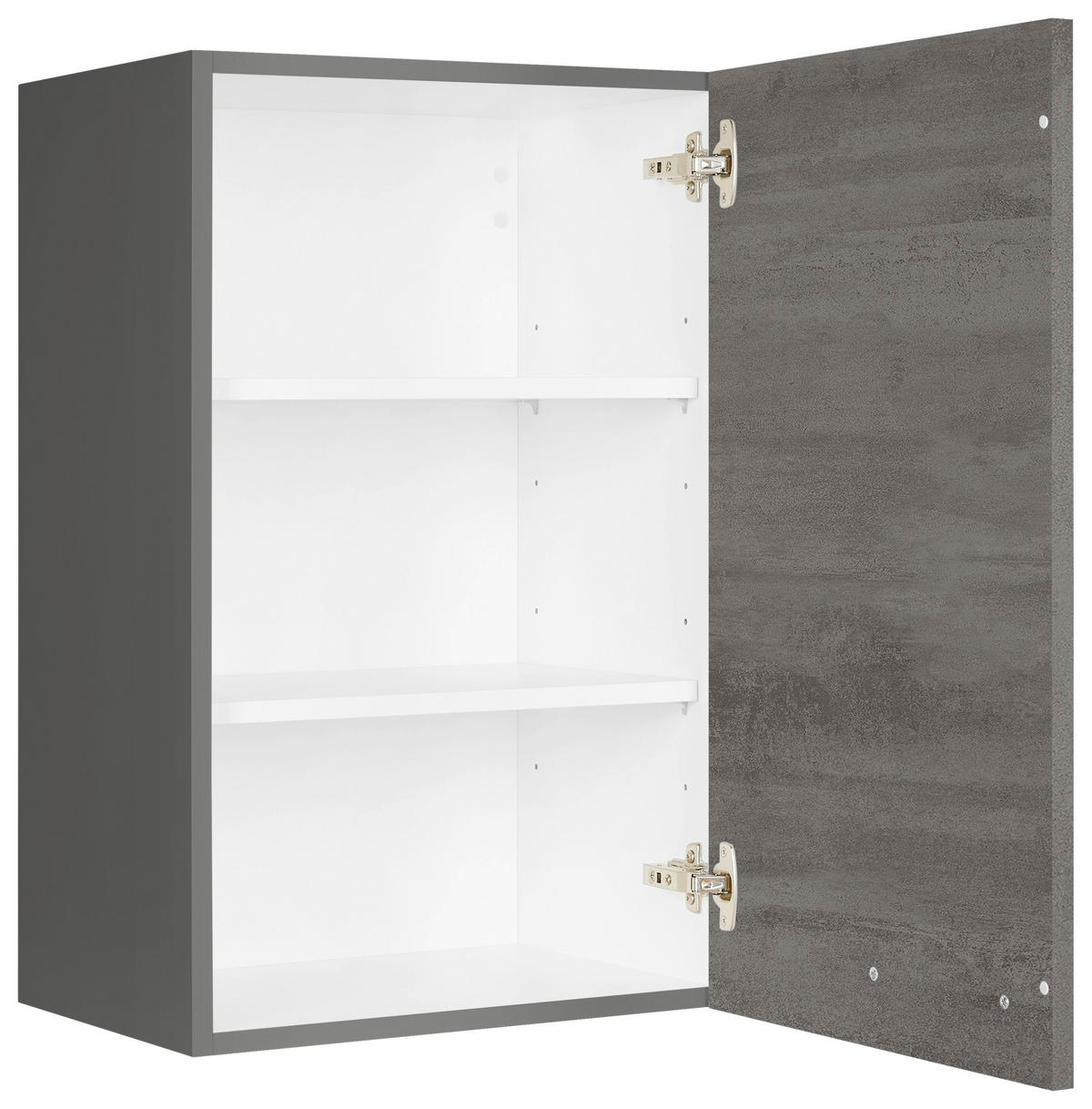 KÜCHENOBERSCHRANK 45/72/35 cm  in Schieferfarben  - Schieferfarben/Edelstahlfarben, MODERN, Holzwerkstoff (45/72/35cm) - Nobilia