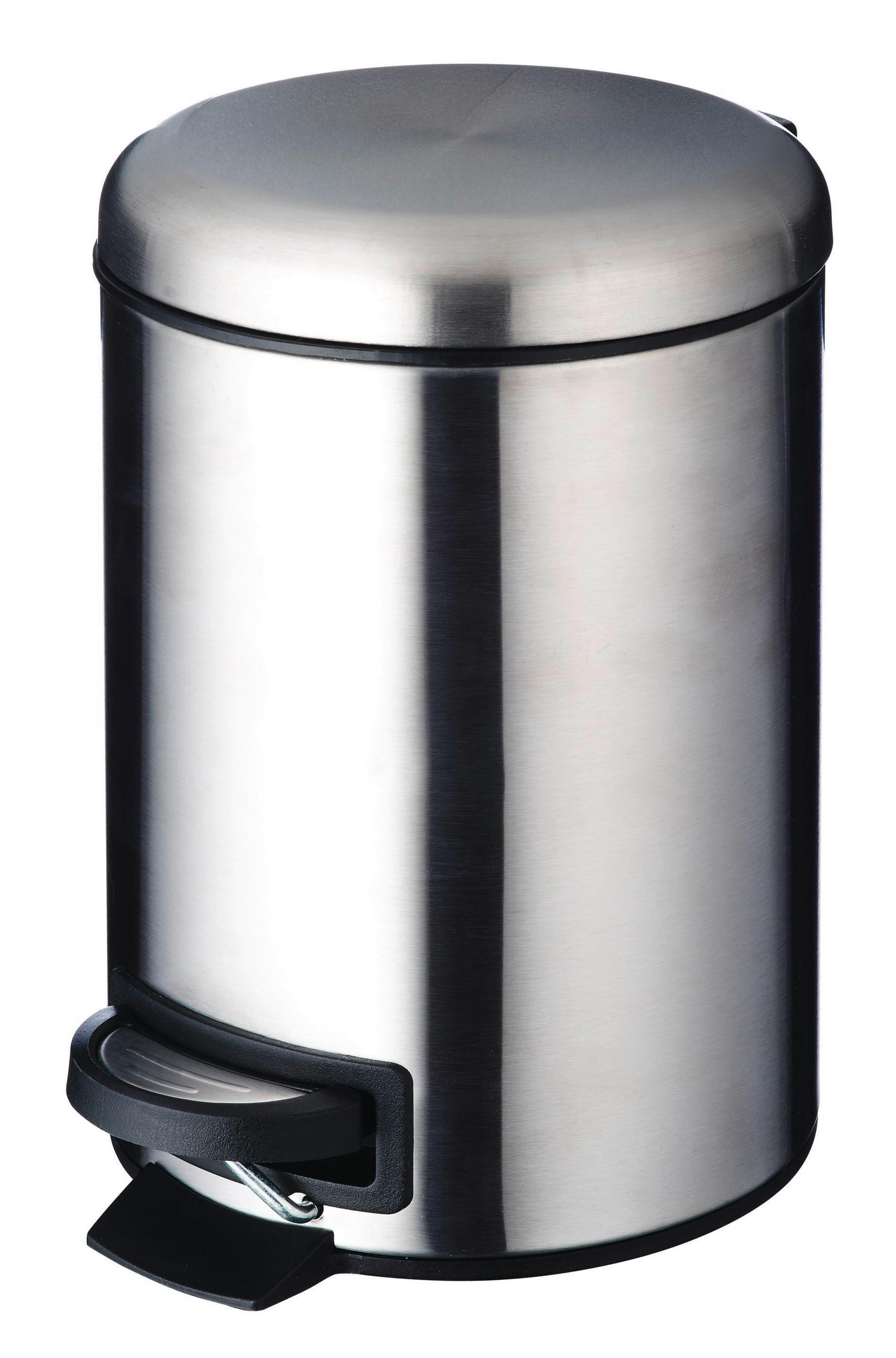 KOSMETIKEIMER Metall   - Chromfarben/Schwarz, Basics, Kunststoff/Metall (22,5/25,3/17cm) - Sadena