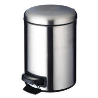 KOSMETIKEIMER Metall   - Chromfarben/Schwarz, Basics, Kunststoff/Metall (22,5/25,3/17cm) - Sadena