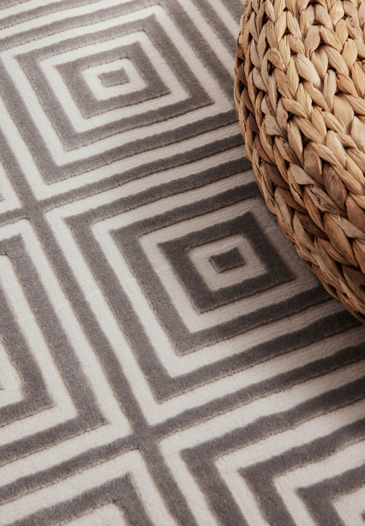 FLACHWEBETEPPICH 200/280 cm Perles Creme, Grau rechteckig  - Creme/Grau, Design, Kunststoff (200/280cm) - Elle Decoration