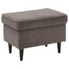 HOCKER Webstoff Braun  - Schwarz/Braun, Basics, Textil (63/43/42cm) - MID.YOU