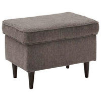 HOCKER Webstoff Braun  - Schwarz/Braun, Basics, Textil (63/43/42cm) - MID.YOU
