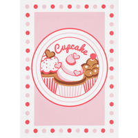 GESCHIRRTUCH Weiß, Hellrosa, Dunkelrosa, Hellbraun  - Hellbraun/Hellrosa, Design, Textil (50/70cm)