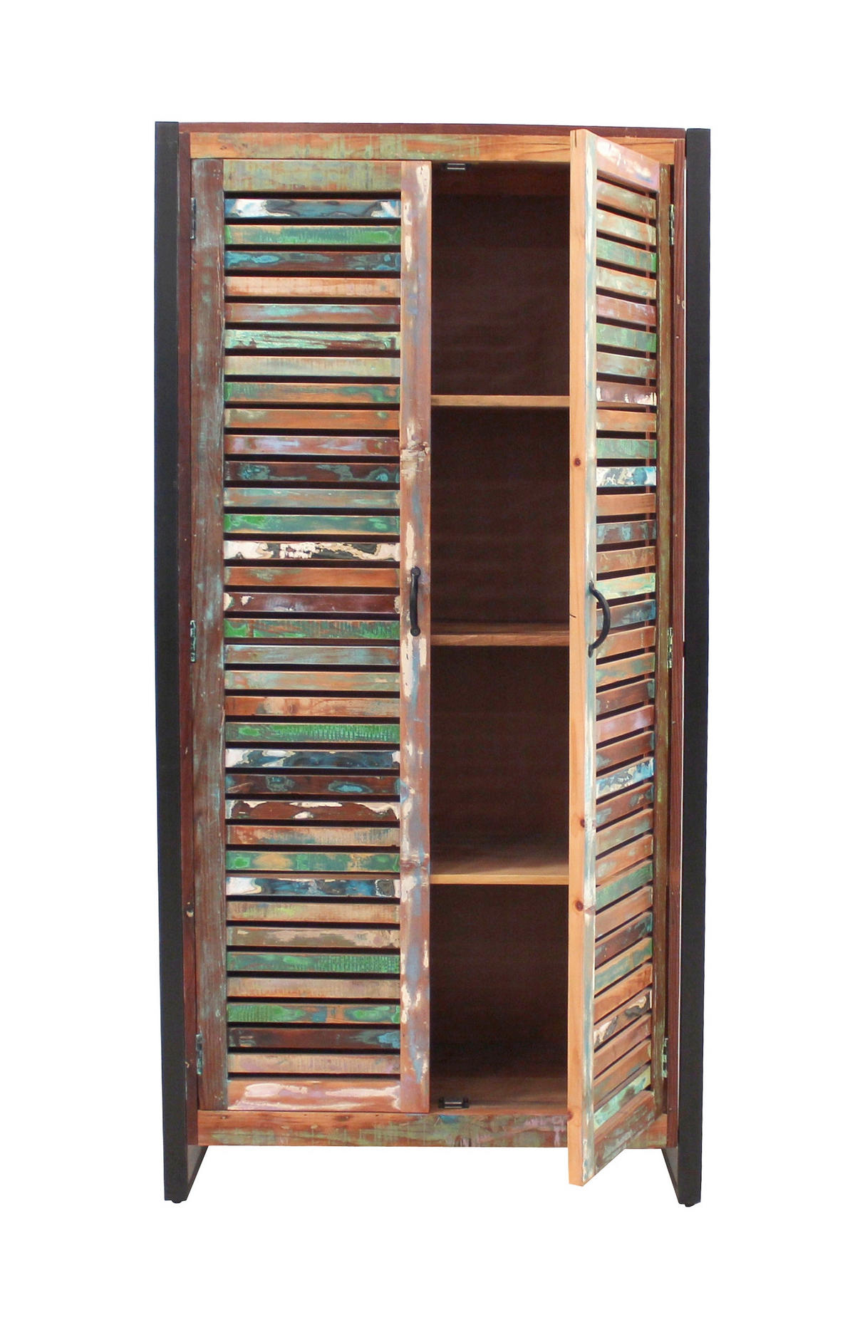 GARDEROBENSCHRANK  in 90/180/45 cm  - Multicolor/Schwarz, Design, Holz/Metall (90/180/45cm) - MID.YOU