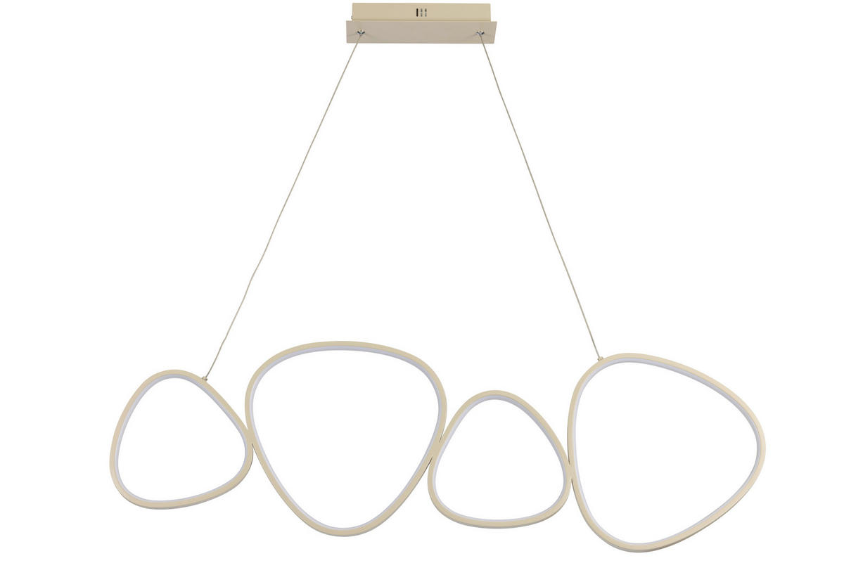 LED-HÄNGELEUCHTE Acrux 104/10/150 cm   - Sandfarben, Design, Kunststoff/Metall (104/10/150cm) - Novel