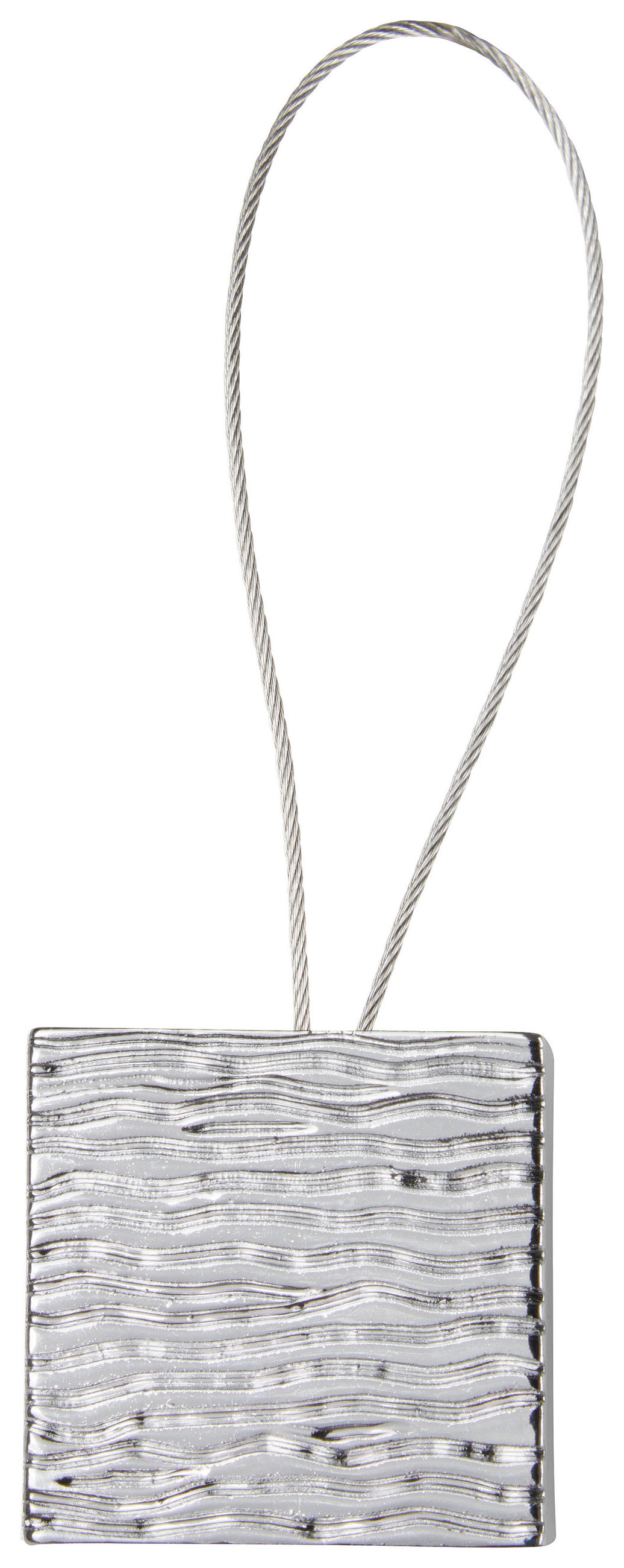 FÜGGÖNYELKÖTŐ  - ezüstszínű, Basics, természetes anyagok/fém (4,5/15cm) - Homeware