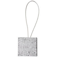 FÜGGÖNYELKÖTŐ  - ezüstszínű, Basics, természetes anyagok/fém (4,5/15cm) - Homeware