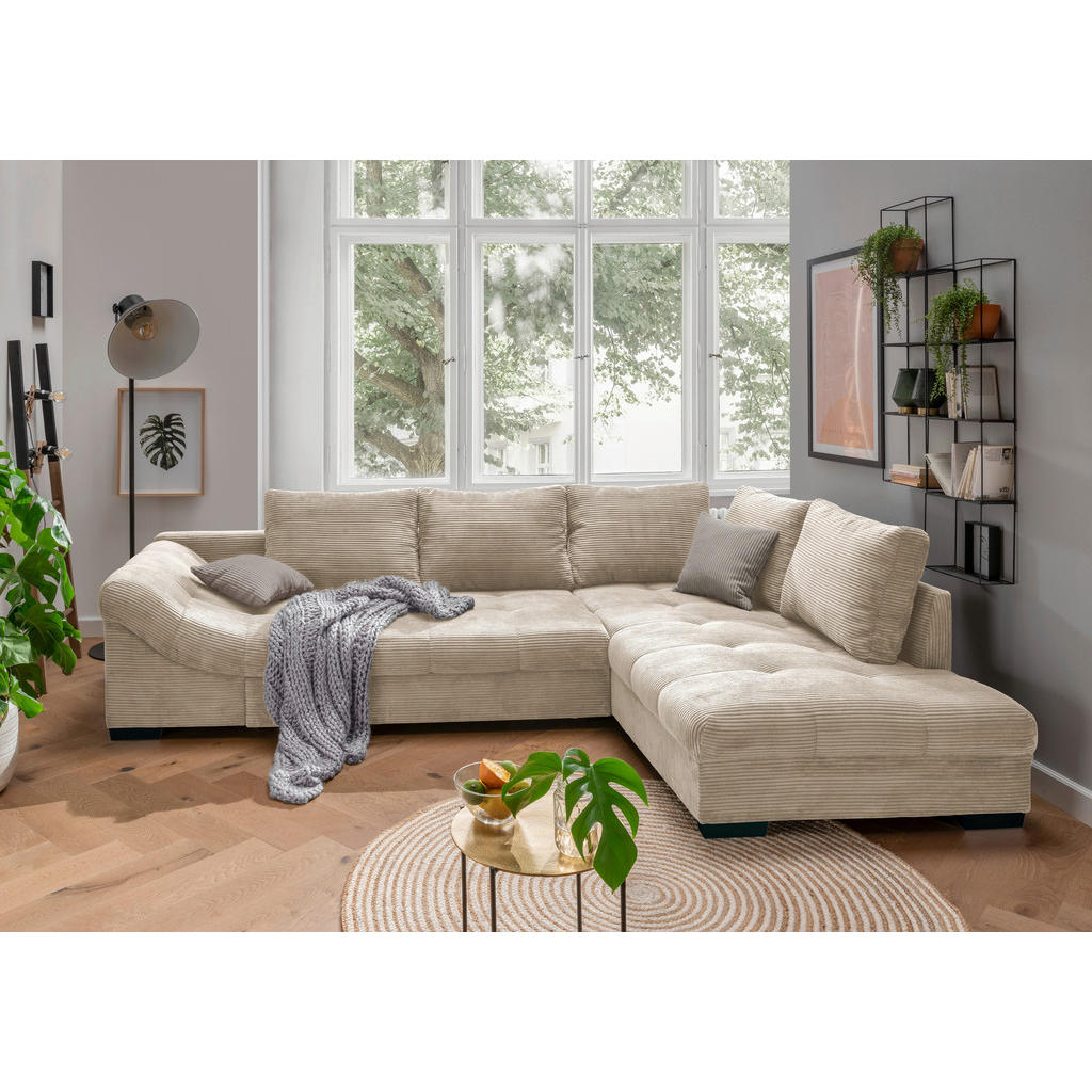 MID.YOU ROHOVÁ SEDAČKA, textil, béžová