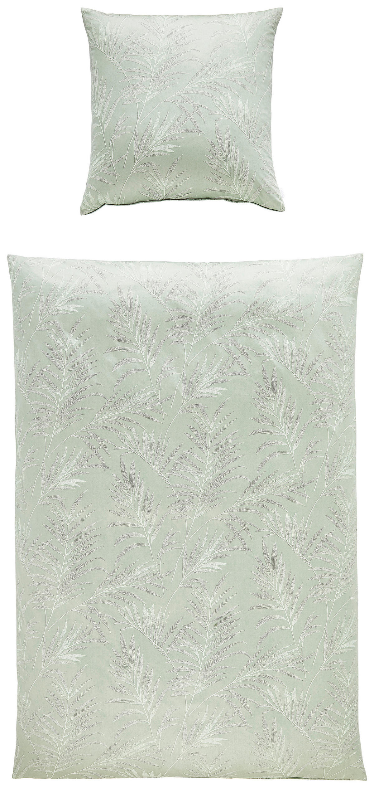 BETTWÄSCHE KENO Satin 135/200 cm  - Grün, Basics, Textil (135/200cm) - Estella