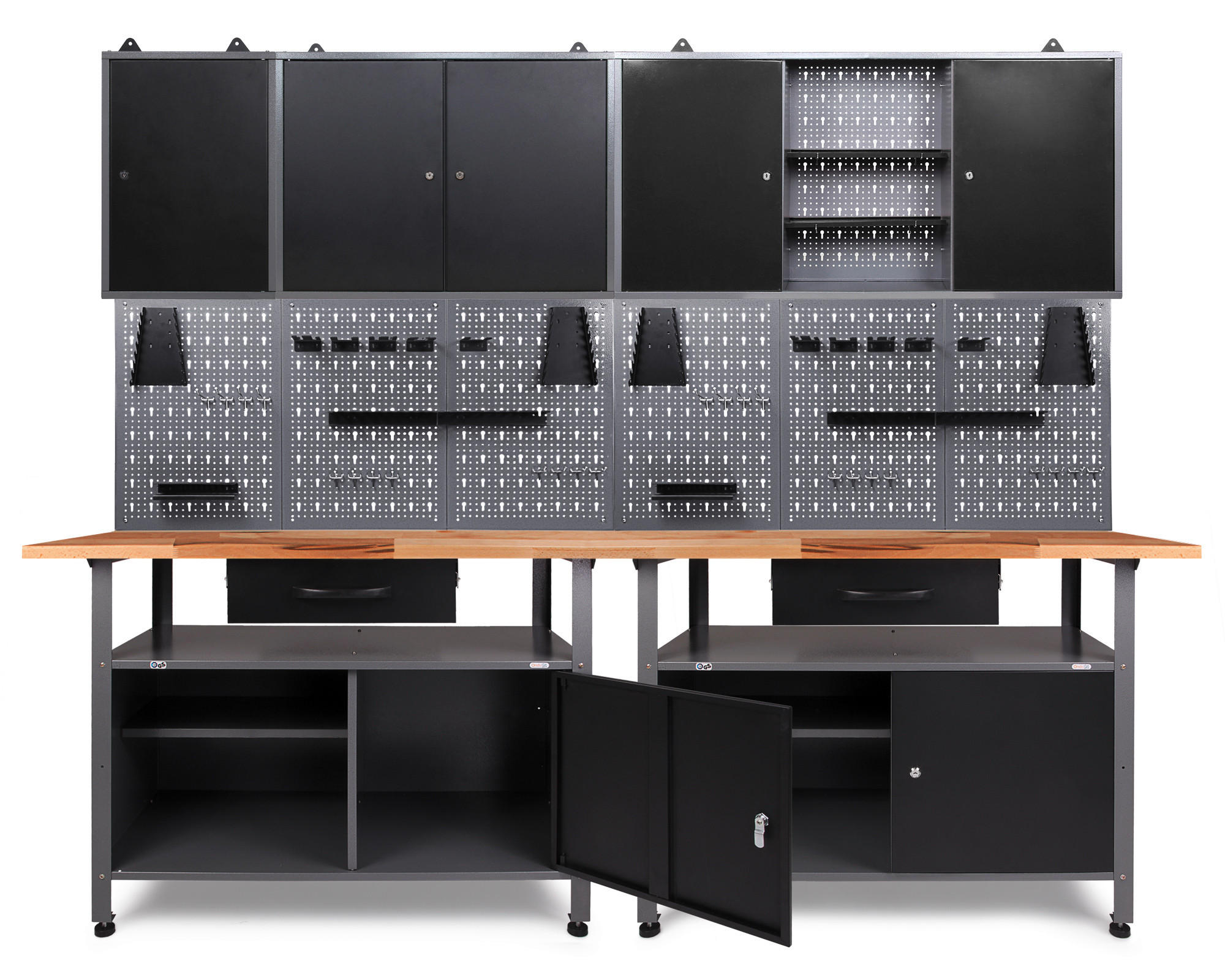 XXXLutz Werkbankset Anthrazit, Grau 240x205x60 cm