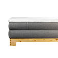 BOXSPRINGBETT 160/200 cm  in Zirbelkieferfarben, Hellgrau  - Zirbelkieferfarben/Hellgrau, Natur, Holz/Textil (160/200cm) - Linea Natura