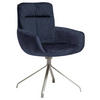 ARMLEHNSTUHL  in Edelstahl Velours  - Blau/Edelstahlfarben, Design, Textil/Metall (61/90/64cm) - Venjakob