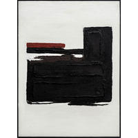 ÖLGEMÄLDE Abstraktes 90/120 cm  - Schwarz/Weiß, Design, Holz/Kunststoff (90/120cm) - Monee