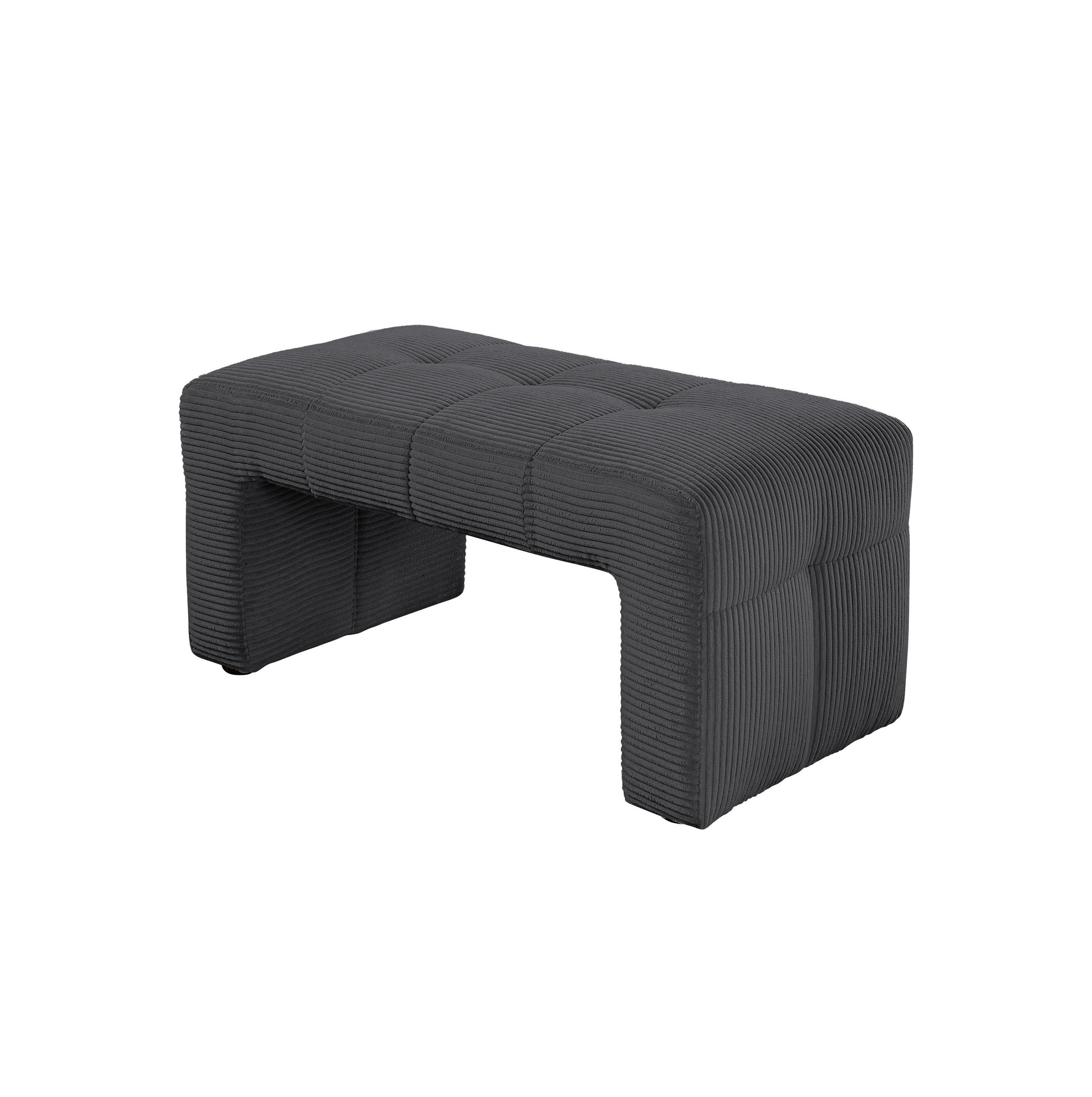 SITZBANK in Holz, Textil, Holzwerkstoff Anthrazit  - Anthrazit/Schwarz, MODERN, Holz/Holzwerkstoff (100/51/54cm) - Livetastic