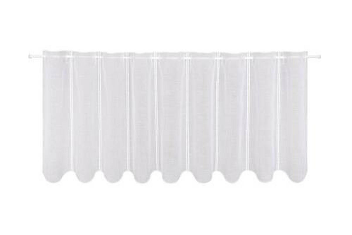 KURZGARDINE  145/45 cm  - Weiß, Basics, Textil (145/45cm)