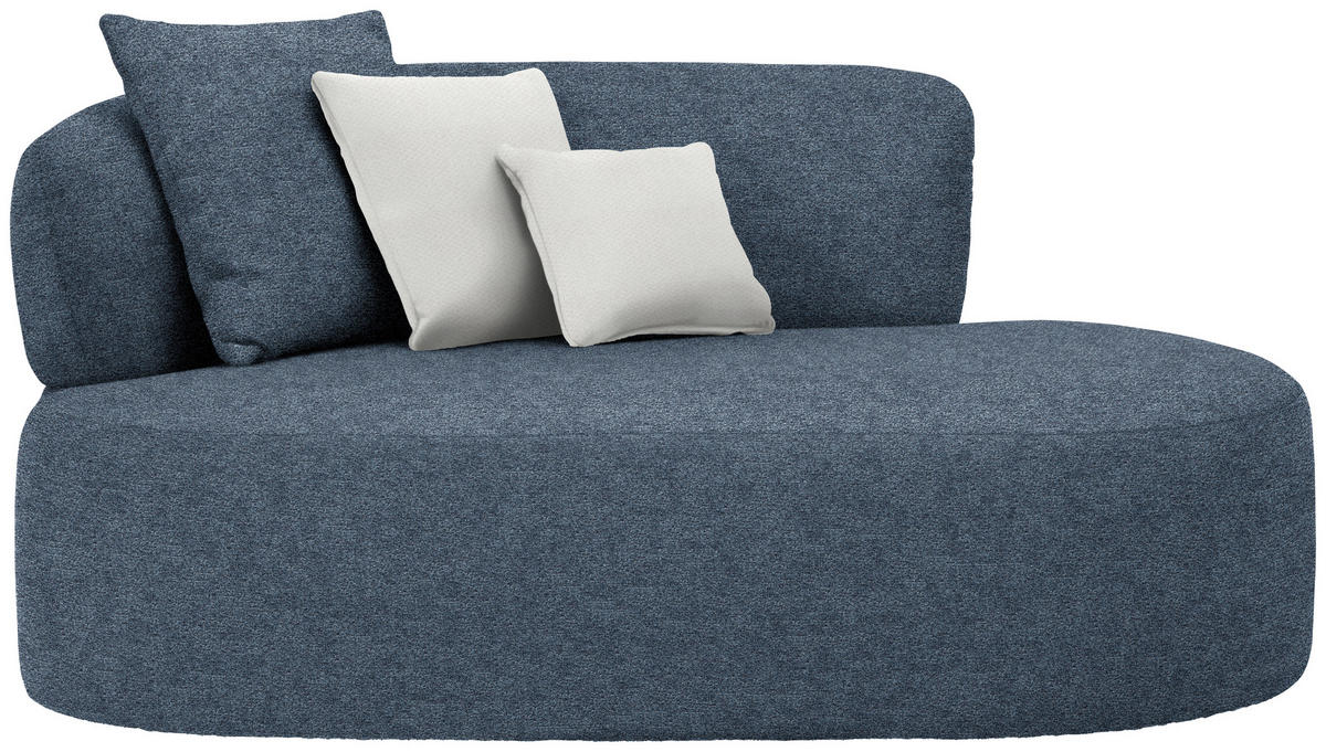 RÉCAMIERE in Chenille Blau, Beige  - Blau/Beige, MODERN, Kunststoff/Textil (166/86/105cm) - Hom`in