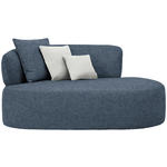 RÉCAMIERE in Chenille Blau, Beige  - Blau/Beige, MODERN, Kunststoff/Textil (166/86/105cm) - Hom`in
