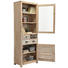 VITRINE in massiv Mindiholz Braun, Hellgrau, Hellbraun - Hellbraun/Dunkelbraun, LIFESTYLE, Glas/Holz (70/200/40cm) - Landscape VITRINE in massiv Mindiholz Braun, Hellgrau, Hellbraun - Hellbraun/Dunkelbraun, LIFESTYLE, Glas/Holz (70/200/40cm) - Landscape
