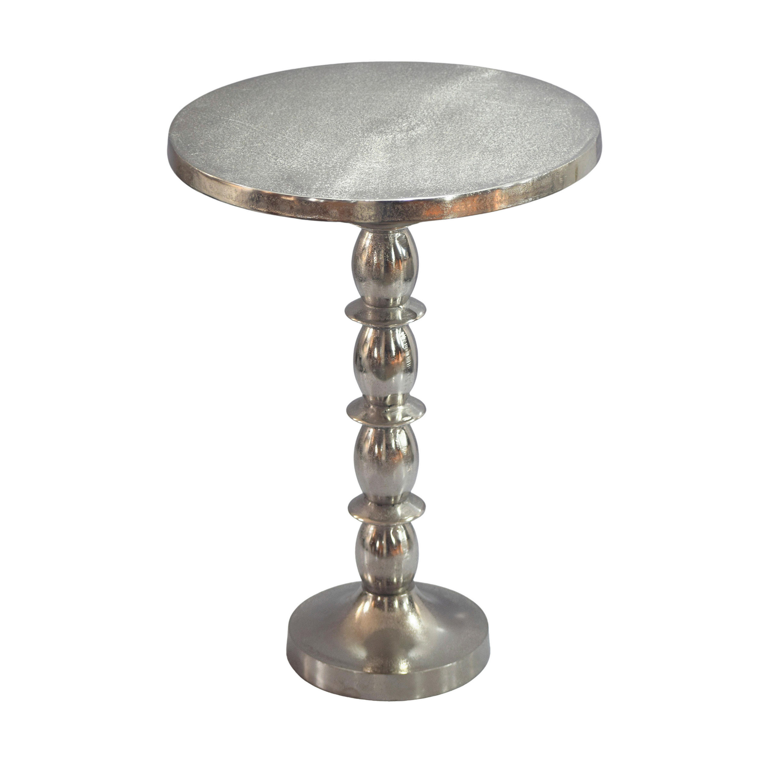 KISASZTAL fém 40/40/56 cm   - ezüstszínű, Design, fém (40/40/56cm) - MID.YOU