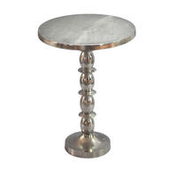 KISASZTAL fém 40/40/56 cm   - ezüstszínű, Design, fém (40/40/56cm) - MID.YOU