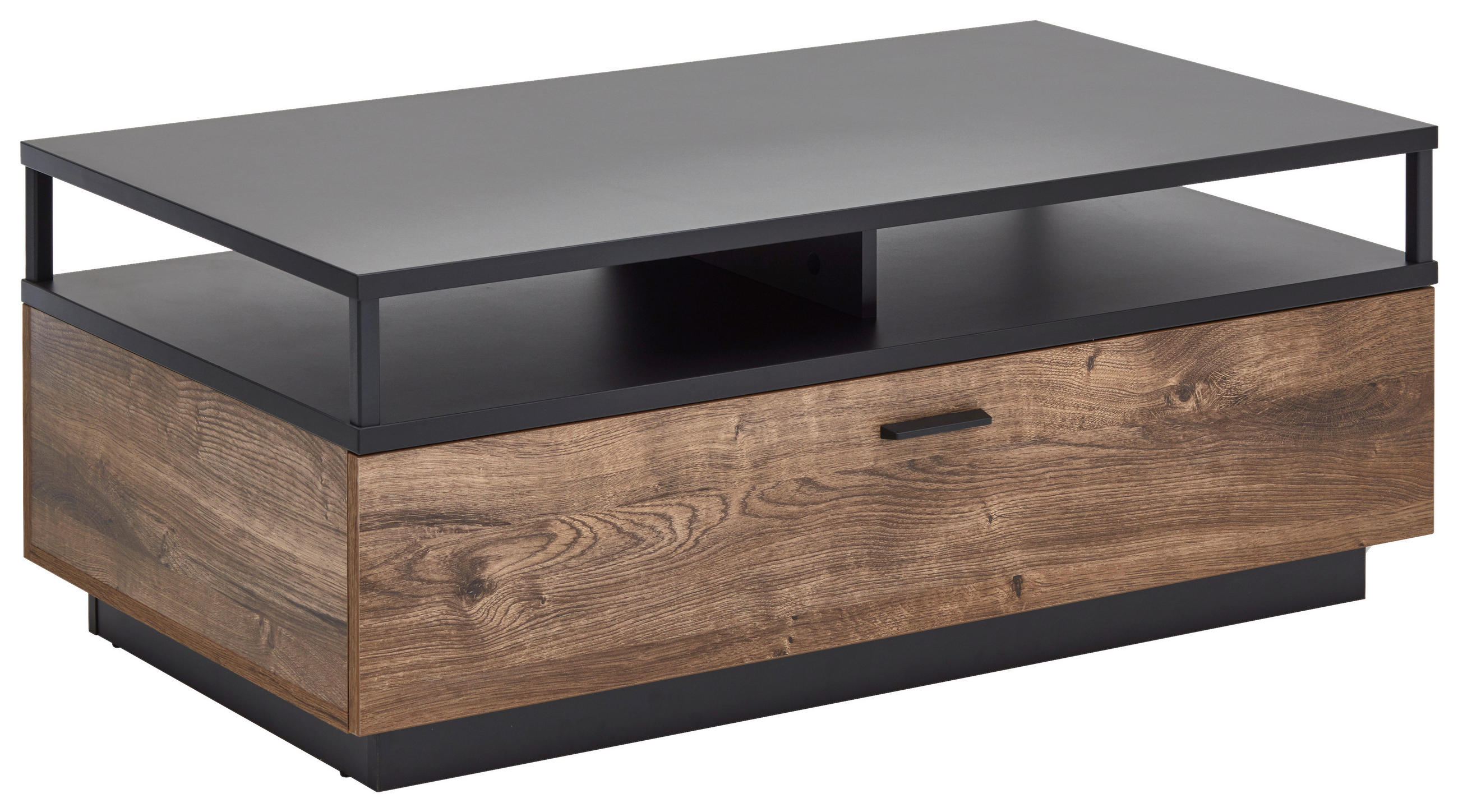 COUCHTISCH in Metall, Holzwerkstoff 115/65,5/45,0 cm - Eichefarben/Grau, KONVENTIONELL, Holzwerkstoff/Metall (115/65,5/45,0cm) - Cantus