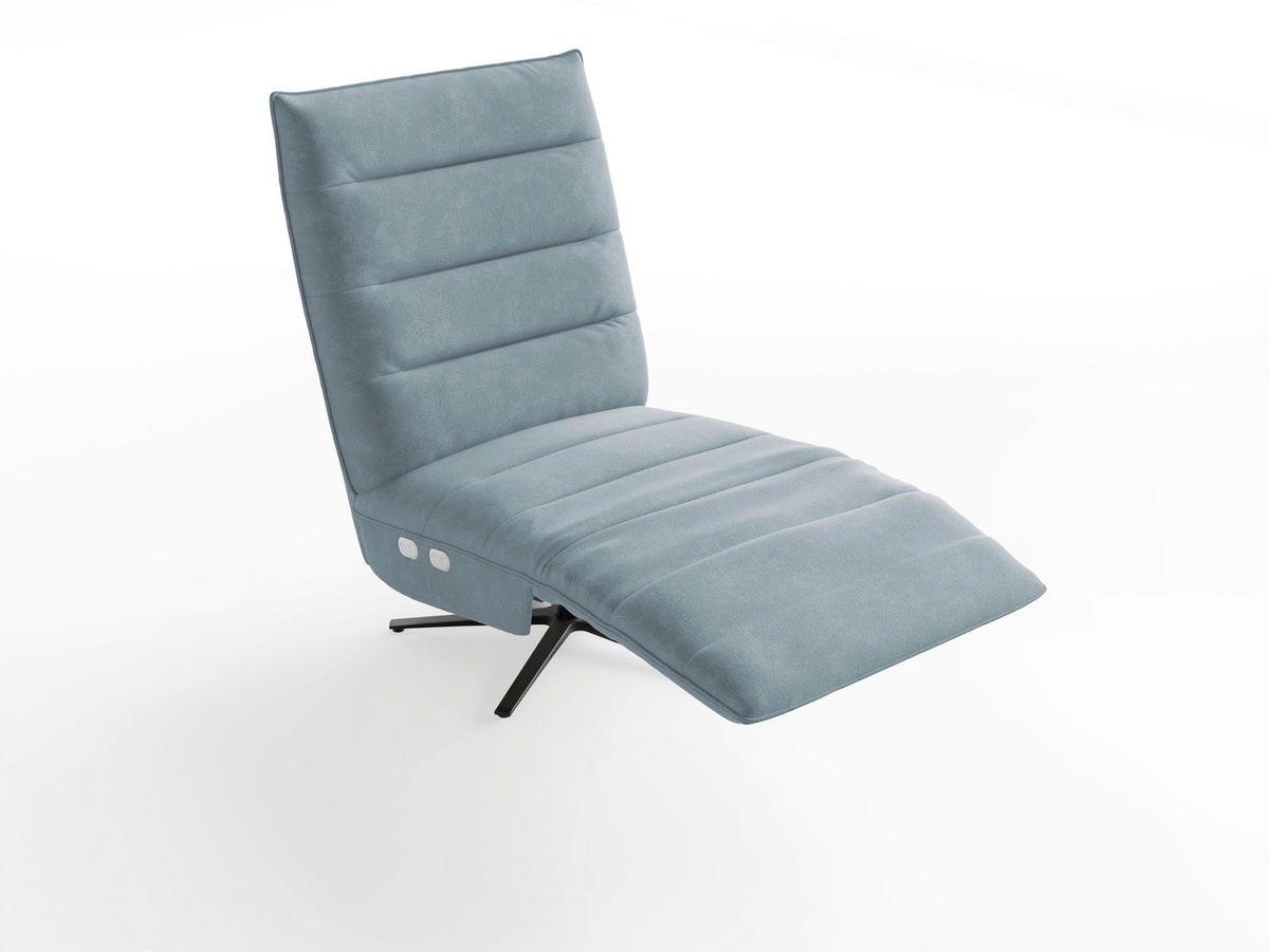 RELAXAČNÍ KŘESLO, textil, světle modrá - černá/světle modrá, Basics, kov/textil (80/109/98cm) - Sit & More