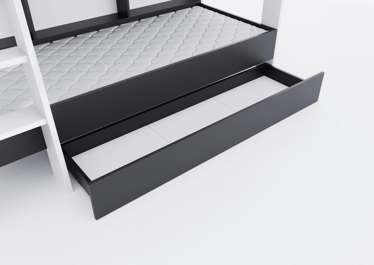 BETTKASTEN 165/14/62 cm Anthrazit  - Anthrazit, KONVENTIONELL, Holzwerkstoff (165/14/62cm) - MID.YOU