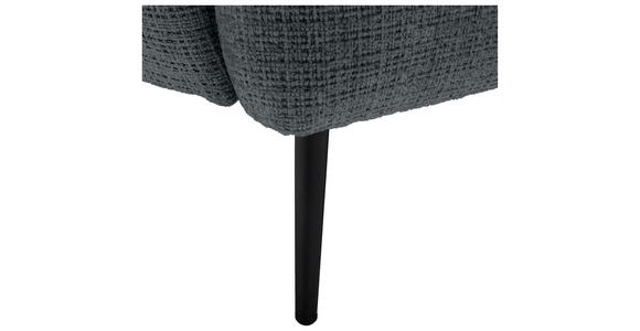 SCHLAFSOFA  mit Stoffauswahl, Liegefunktion, Schlafen auf Sitzhöhe, Rücken echt Chenille Dunkelgrau  - Dunkelgrau/Schwarz, KONVENTIONELL, Textil/Metall (228/75/98cm) - Carryhome