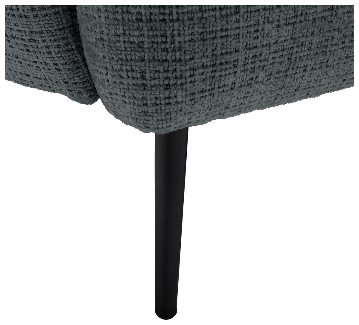 SCHLAFSOFA in Chenille Dunkelgrau  - Dunkelgrau/Schwarz, Konventionell, Textil/Metall (228/75/98cm) - Carryhome