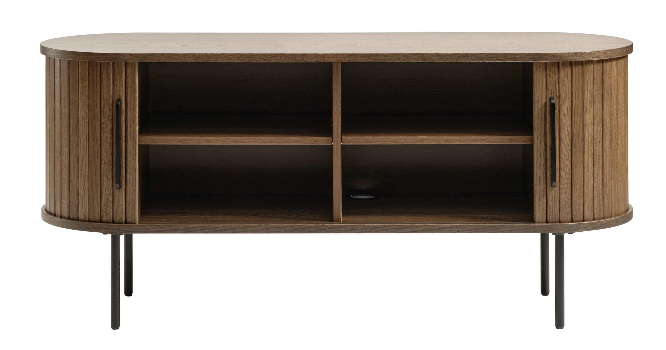 LOWBOARD  in 120/56/40 cm  - Eiche dunkel/Schwarz, Trend, Holz/Holzwerkstoff (120/56/40cm) - home24