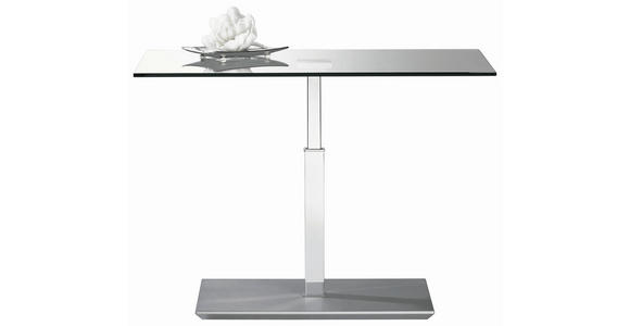 COUCHTISCH in Glas, Holzwerkstoff 90/60/44 cm  - Chromfarben, Design, Glas/Holzwerkstoff (90/60/44cm) - Venda