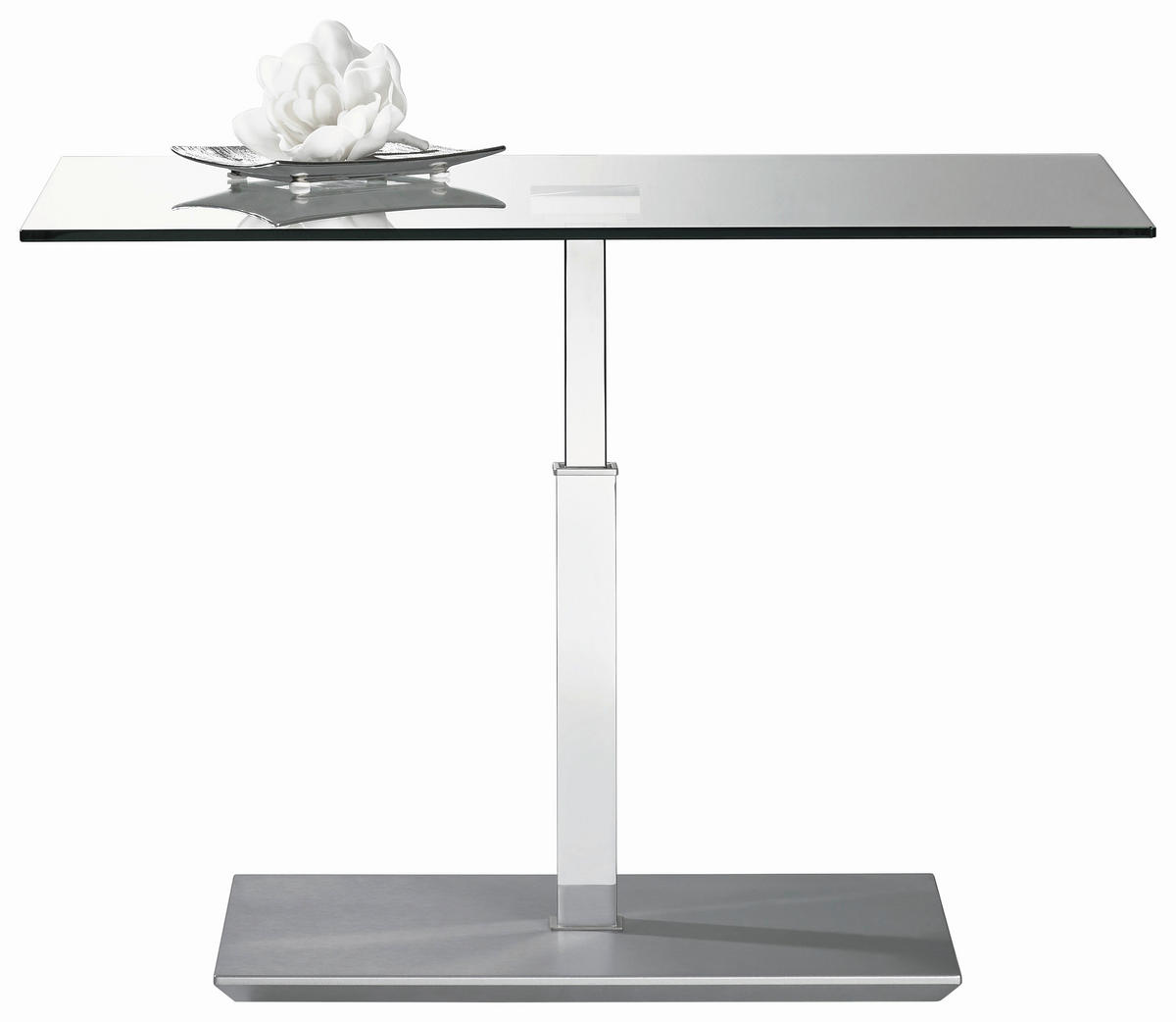 COUCHTISCH ESG, Klarglas 90/60/44 cm rechteckig Chromfarben  - Chromfarben, Design, Glas/Holzwerkstoff (90/60/44cm) - Venda