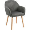 ARMLEHNSTUHL in Holz, Textil Naturfarben, Dunkelgrau  - Dunkelgrau/Naturfarben, MODERN, Holz/Textil (56/82/57cm) - MID.YOU