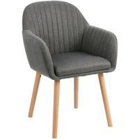 ARMLEHNSTUHL  in Leinenoptik  - Dunkelgrau/Naturfarben, MODERN, Holz/Textil (56/82/57cm) - MID.YOU