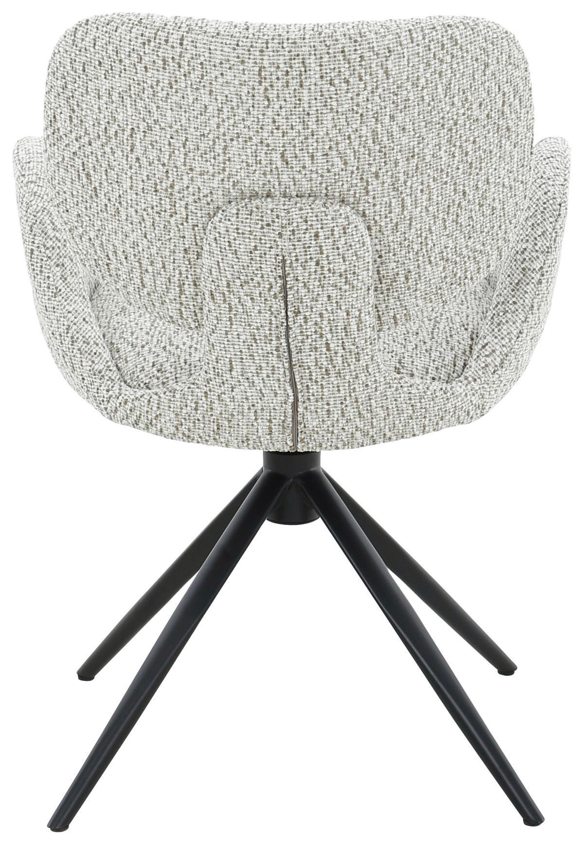 ARMLEHNSTUHL  Sitzfläche 360° drehbar, automatische Rückholfunktion Chenille  - Beige/Schwarz, Design, Textil/Metall (58,5/83,5/61,5cm) - Novel