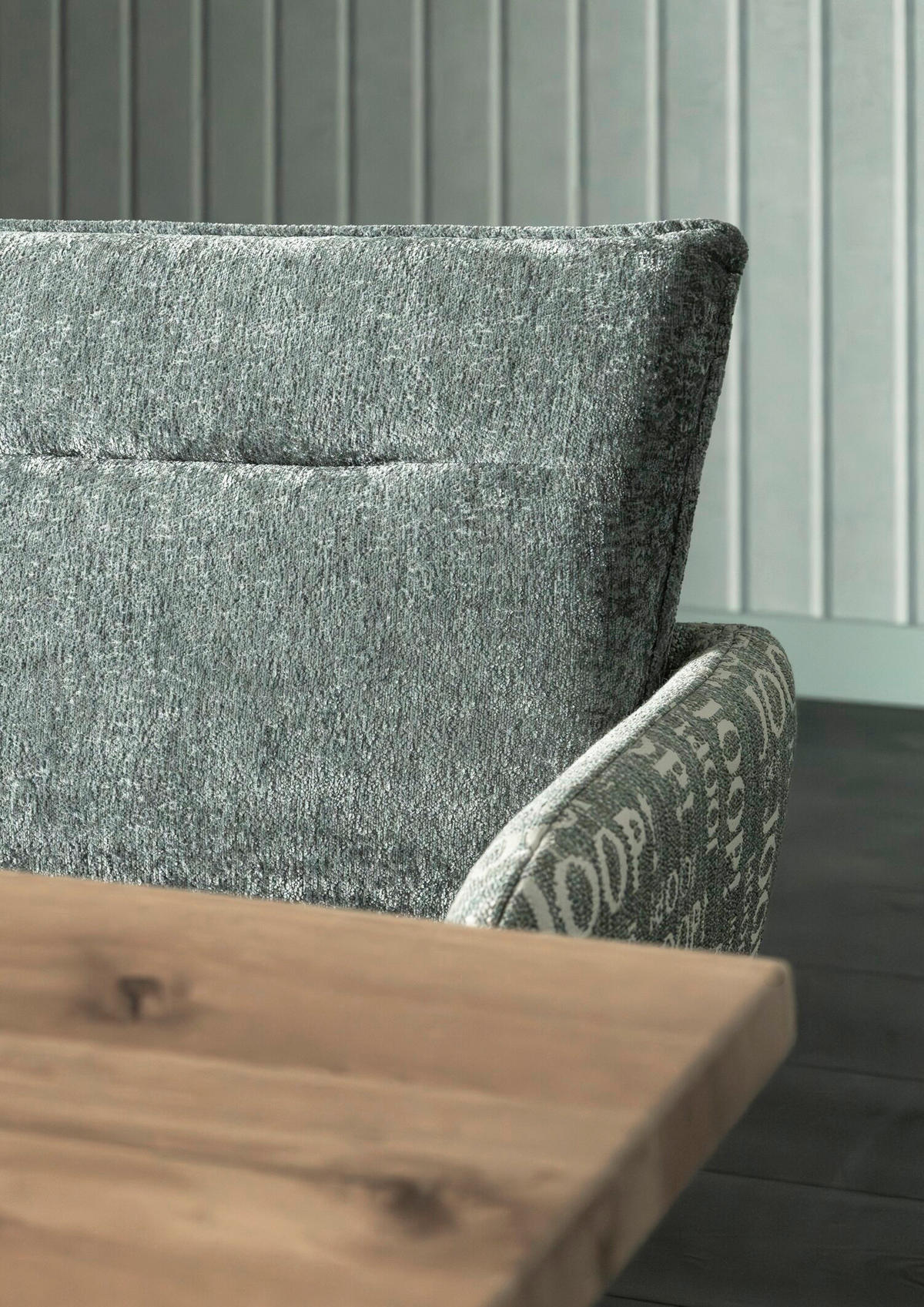 SITZBANK 220/91/67 cm  in Eichefarben, Graublau  - Graublau/Eichefarben, Design, Holz/Holzwerkstoff (220/91/67cm) - Joop!