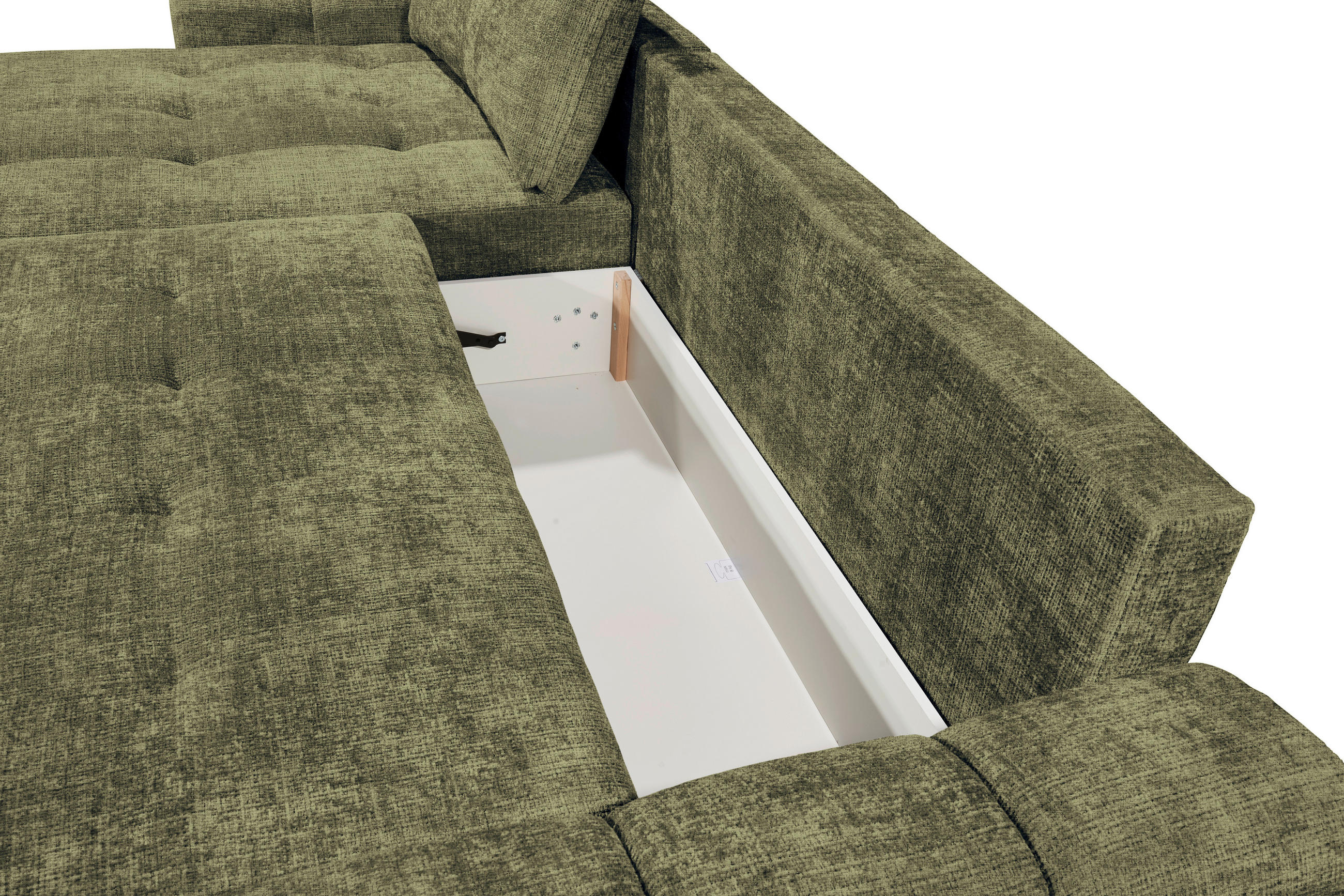 Thumbnail - Livetastic Eckschlafsofa Bellingen, Dunkelgrün, Textil, 3-Sitzer, Füllung: Schaumstoffflocken,Schaumstoffflocken, 321x18...