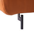 ECKSOFA in Echtleder Cognac  165/313 cm  - Cognac/Schwarz, Design, Leder/Metall (165/313cm) - Emilio Belluti