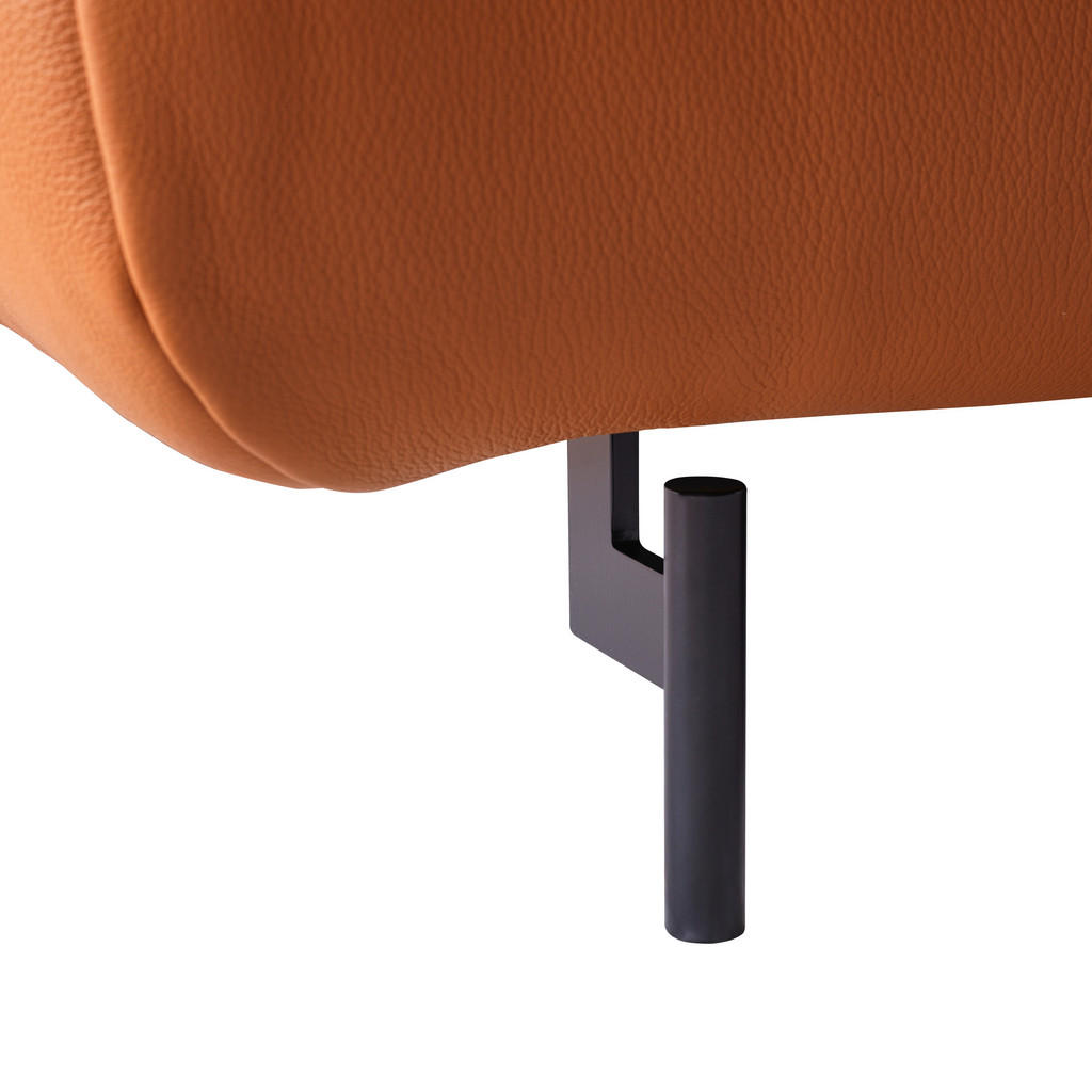 Thumbnail - Emilio Belluti Ecksofa, Cognac, Leder, Echtleder, Dickleder, 4-Sitzer, Ottomane rechts, L-Form, 313x165 cm, Typenauswahl...
