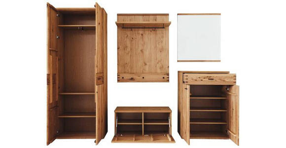 GARDEROBE in 260/208/37 cm - Natur, Holz/Holzwerkstoff (260/208/37cm) - Waldwelt