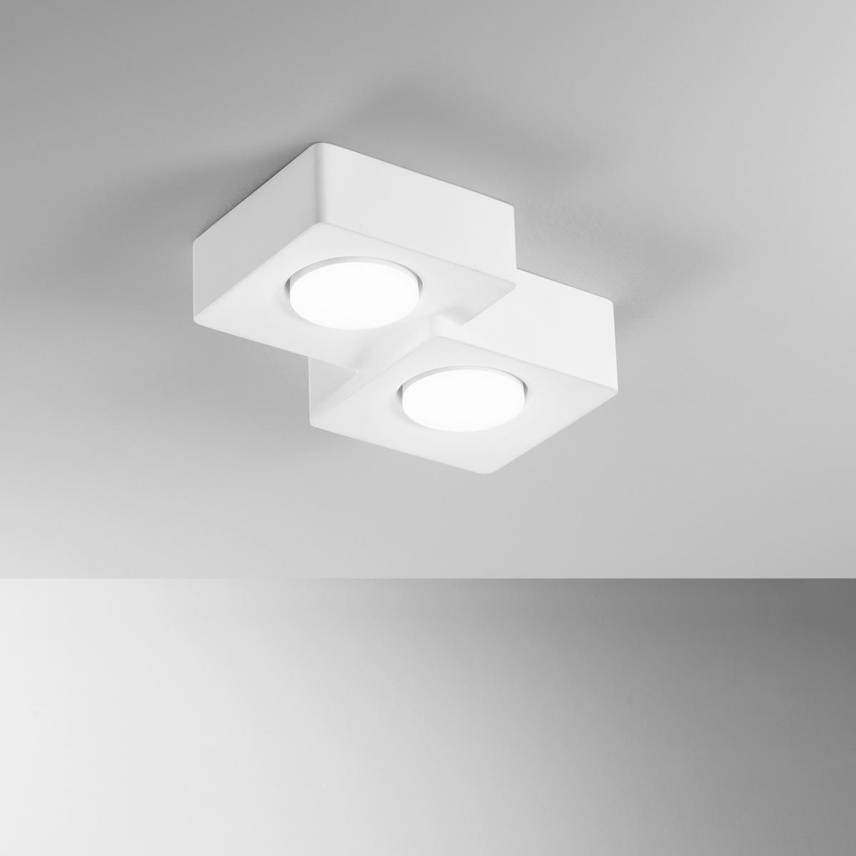 AUFBAULEUCHTE Luce Ambiente e Design 26/6,3/20 cm   - Weiß, KONVENTIONELL, Naturmaterialien (26/6,3/20cm)