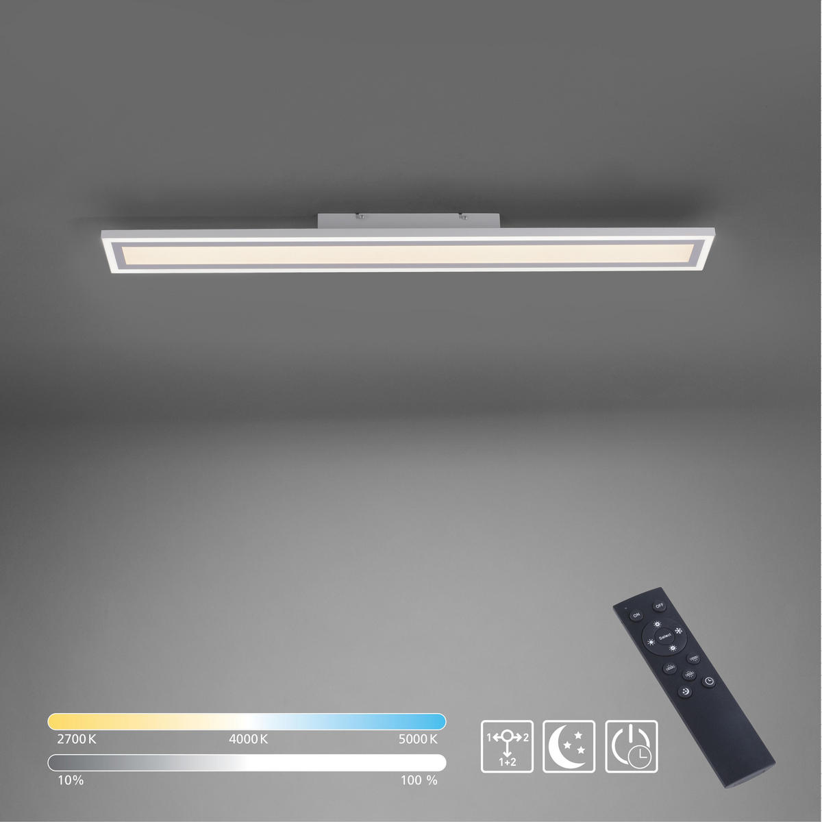 LED-DECKENLEUCHTE Edging 100/11,8/6 cm   - Weiß, Basics, Kunststoff/Metall (100/11,8/6cm)