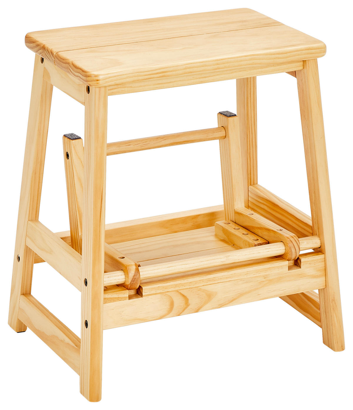KLAPPHOCKER Naturfarben  - Naturfarben/Pinienfarben, KONVENTIONELL, Holz (43/48/50cm) - MID.YOU