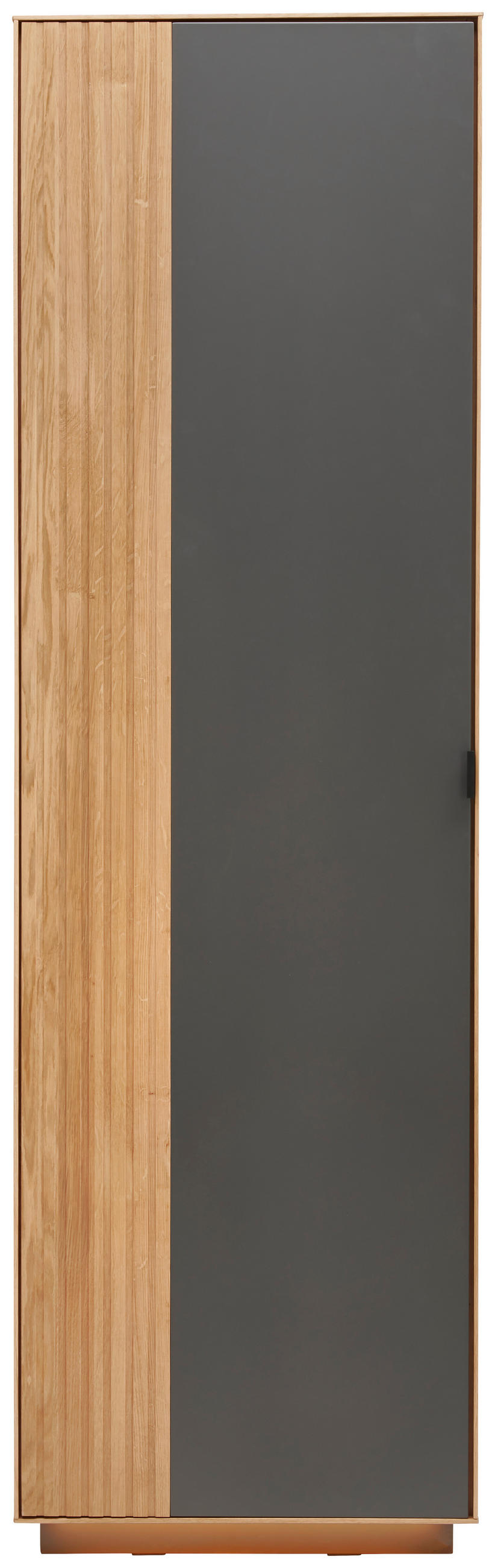 GARDEROBENSCHRANK  in 60,1/200/42 cm  - Eichefarben/Schwarz, Natur, Holz/Holzwerkstoff (60,1/200/42cm) - Linea Natura