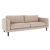 3-SITS SOFFA i beige  - beige/mörkbrun, Klassisk, metall/trä (216/78/87cm) - Rowico