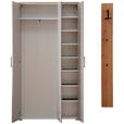 GARDEROBE 2-teilig  in 130/198/29 cm  - Wildeiche/Grau, Design, Holz/Holzwerkstoff (130/198/29cm) - Moderano