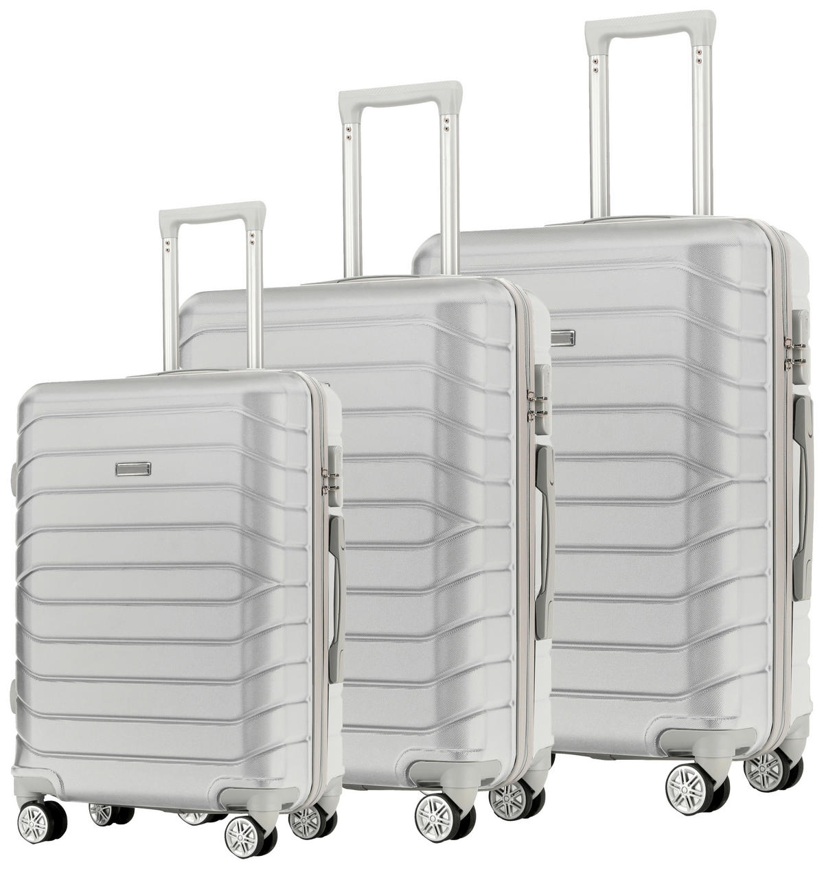 Set Valize De Călătorie - argintiu, Trend, plastic/metal - Novel