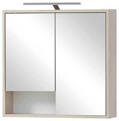 SPIEGELSCHRANK 63,5/65,9/16 cm  - Eichefarben, KONVENTIONELL, Glas/Holzwerkstoff (63,5/65,9/16cm) - Stylife